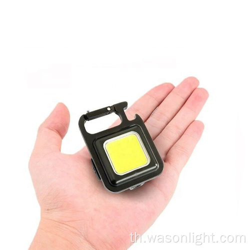 Wason 2022 ใหม่ Type-C Rechargeable Super Mini Pocket Pocket Cob LED LED ทำงานกระเป๋าเป้สะพายหลังแขวนไฟคบเพลิงพร้อมที่เปิดขวด